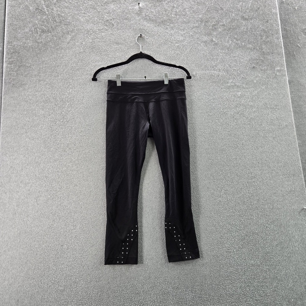 Lululemon Women Activewear Pants 4 Black Inspire Crop Yoga Legging 21" Inseam